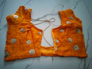 Orange Lehenga with Teal Dupatta
