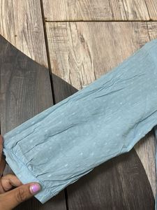 Elegant Blue Embroidered Dress