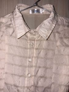🔴CLEARANCE SALE 🔴Sheer Striped Button-Up Blouse