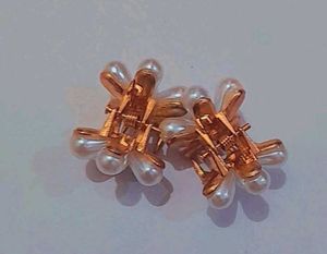 Elegant Pearl Flower Hair Clips