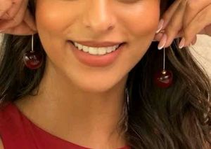 Cute Cherry Drop Earrings