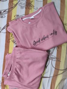 Pink "Good Vibes Only" Lounge Set