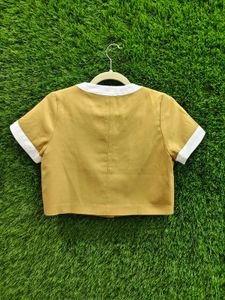 Stylish Mustard Cropped Top