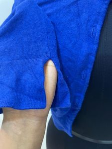 Blue Cropped Cover Up