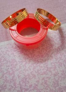 2 New 1grm Gold Polish Bangle