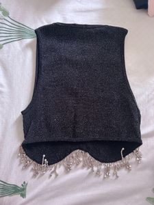 Sparkling Fringe Crop Top