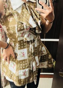 Vintage Floral Print Mini Dress