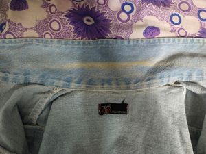 Denim crop jacket.