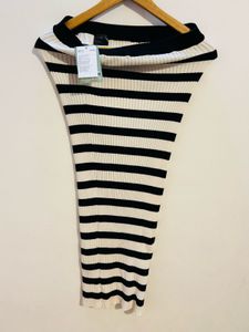 H&amp;M knit Striped Pencil Skirt( All new with tags)