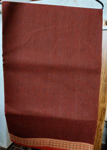Brick Red Pune Cotton Saree