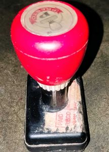 Vintage Payments Recieving Punching Rubber Stamp