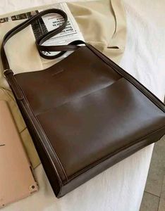 Chic Brown Faux Leather Tote Bag