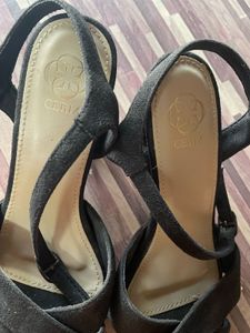 Black Suede Wedge Sandals