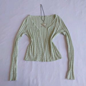 whimsy open-Knit Cardigan  🦌🫧✨️🎀