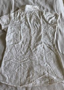 Elegant White Embroidered Top