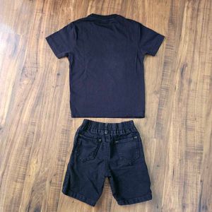 Kids' Cotton And Denim Outfit Set