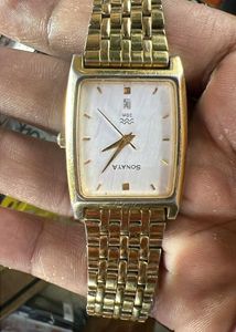 Sonata Gold Analog Watch