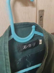 Vintage Green Military-Style Jacket with Patches (