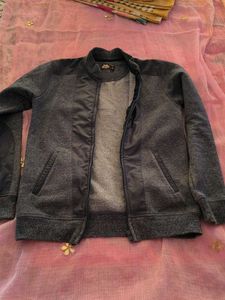 boys Stylish Grey Zip-Up Jacket