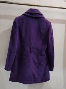 Purple Wool Blend Coat