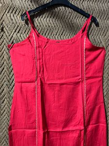 Vibrant Red Kurta Set with Pants
