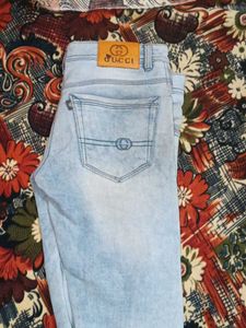 Gucci Light Wash Denim Jeans