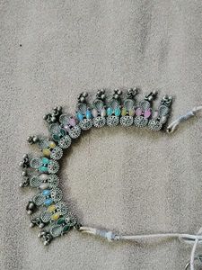navratri oxidized necklace