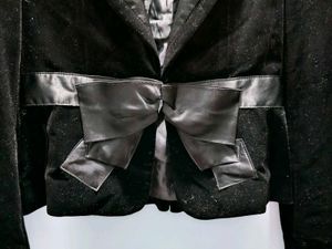 Velvet Bow Cute Blazer Women