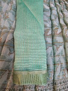 Elegant Green colour Saree with blouse