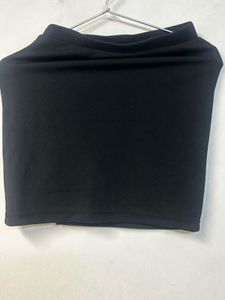 Black Mini Skirt with Side Slit