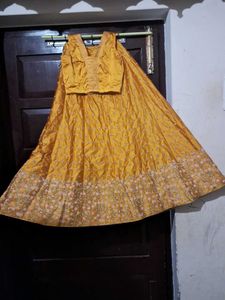 Yellow Embroidered Lehenga Choli Set