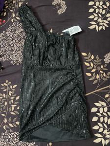 Sequin One-Shoulder Party Dress