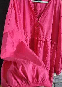 Vibrant Pink Tiered Midi Dress