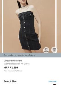 Strapless Denim Mini Dress