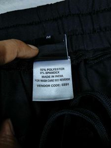 Stretchable Black Track Pants