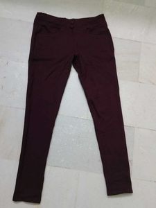Burgundy Jeging