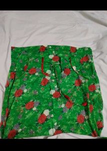 Green Rose Print Kurta Set