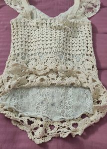 Chic Boho Lace trim Crochet Top🍥🍦