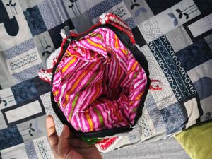 Premium Crochet Square Bag with zip and inner