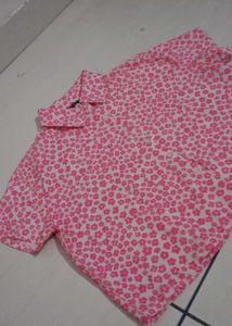 Pink Floral Print Top