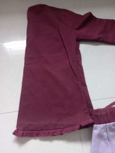 Lovable Burgundy &amp; Lavender Sweatpants Set