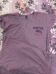 Purple "Positive Vibes Only" PJ Set