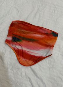 Vibrant Abstract Print Bikini Top