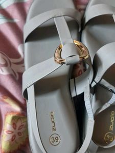 Stylish Grey Flat Sandals