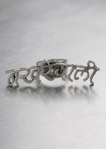 New Statement Ring with Hindi Script