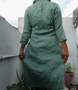 Green Striped Kurta