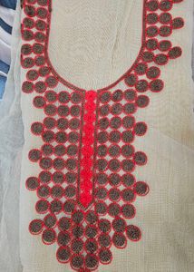 Unstitched Embroidered Kurta Set