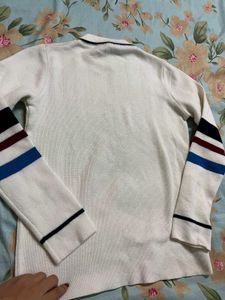 White Striped Sweater