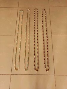 New Unused Set of 4 Beaded Necklaces Haar Mala