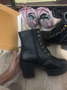 Chunky Platform Lace-Up Boots